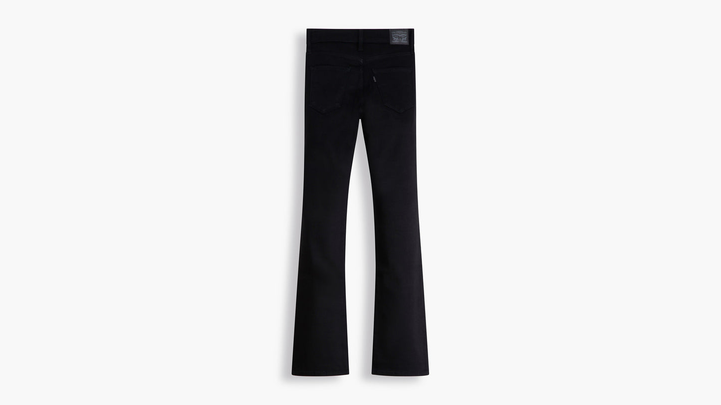 Back view of Levi's dark blue bootcut jeans