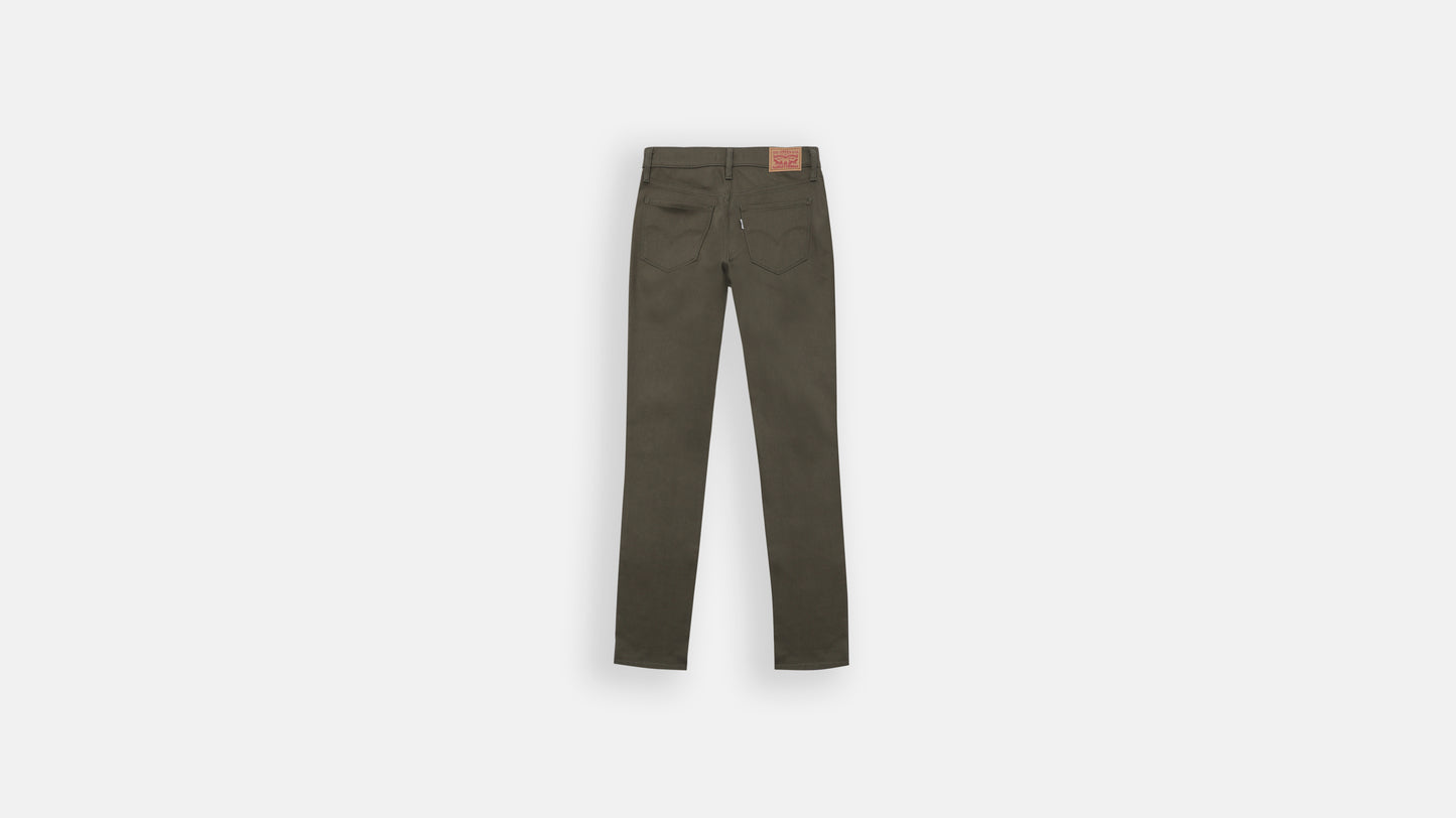 Olive green Levi's straight jeans