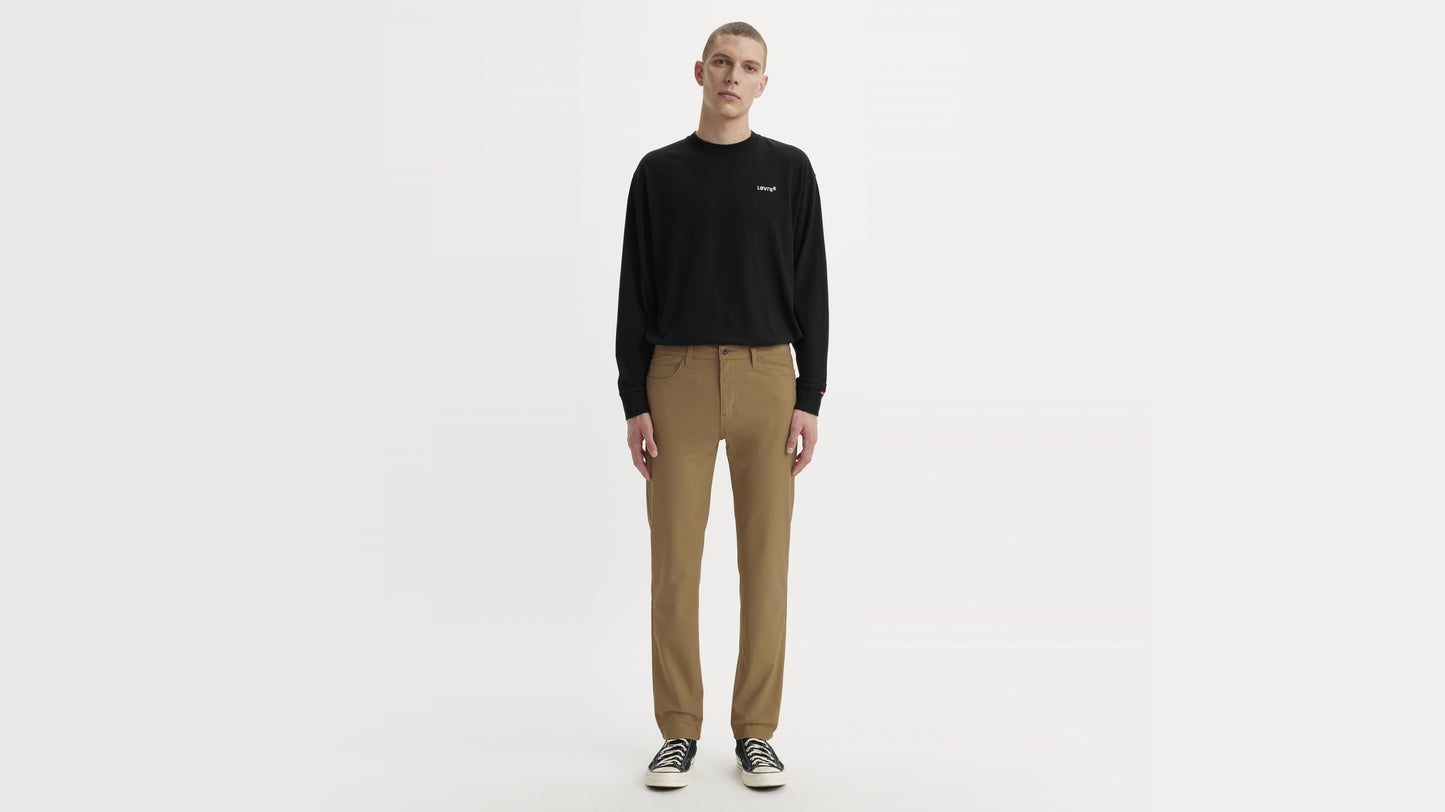 Levi's khaki jeans styled with black long sleeve