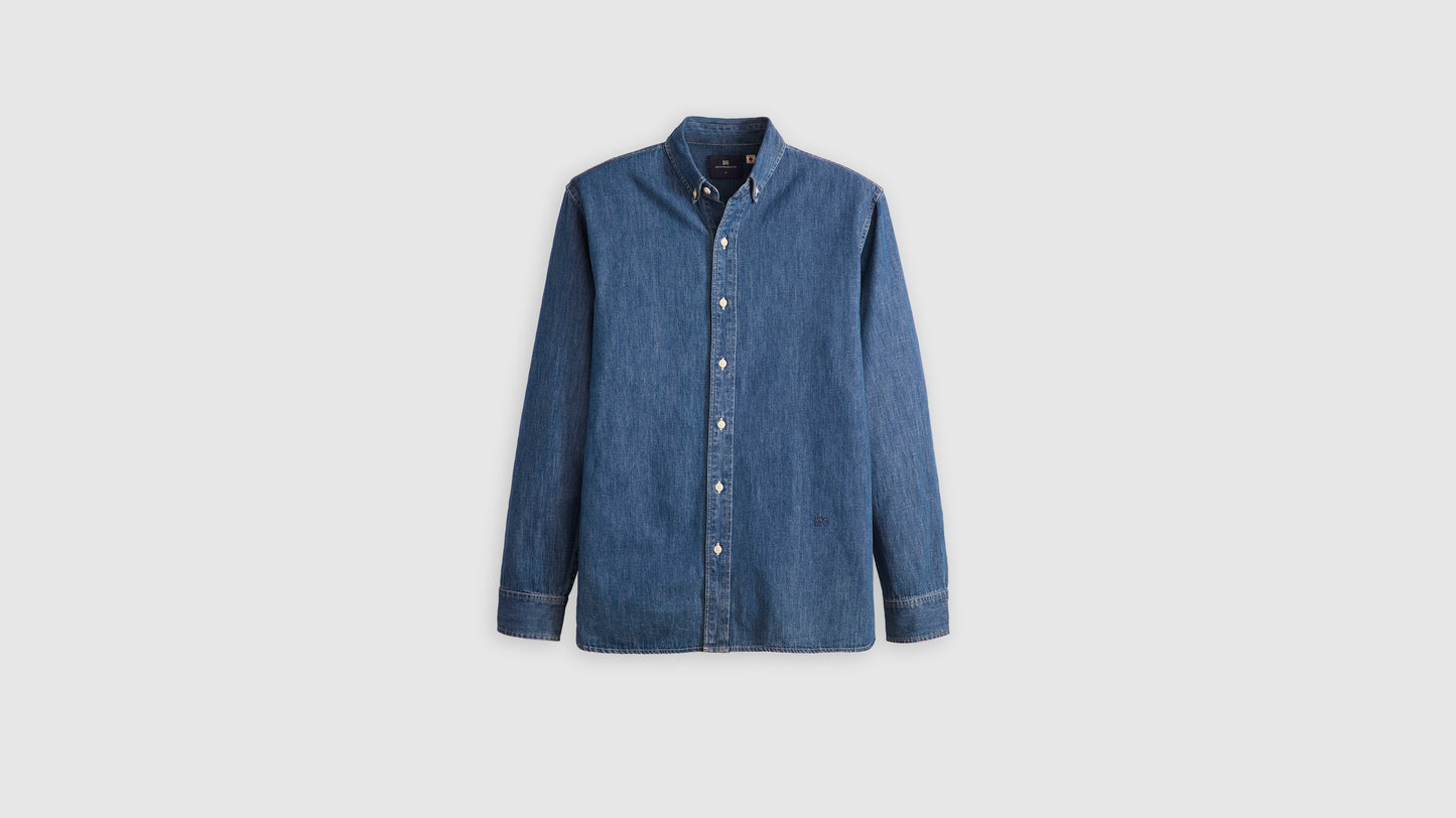 Levi's light blue denim long-sleeve button-down shirt