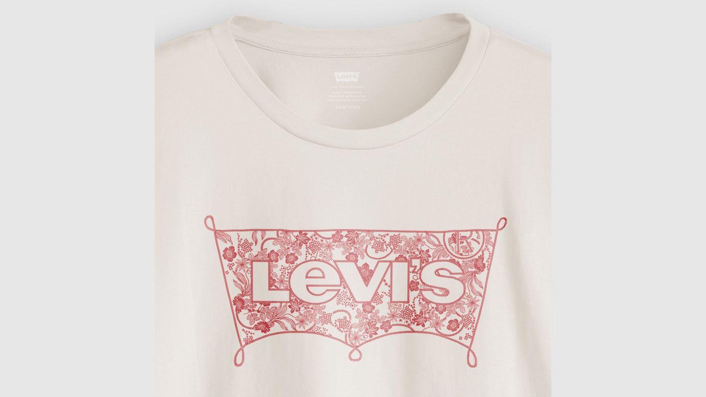 Close-up of off-white Levi's graphic tee