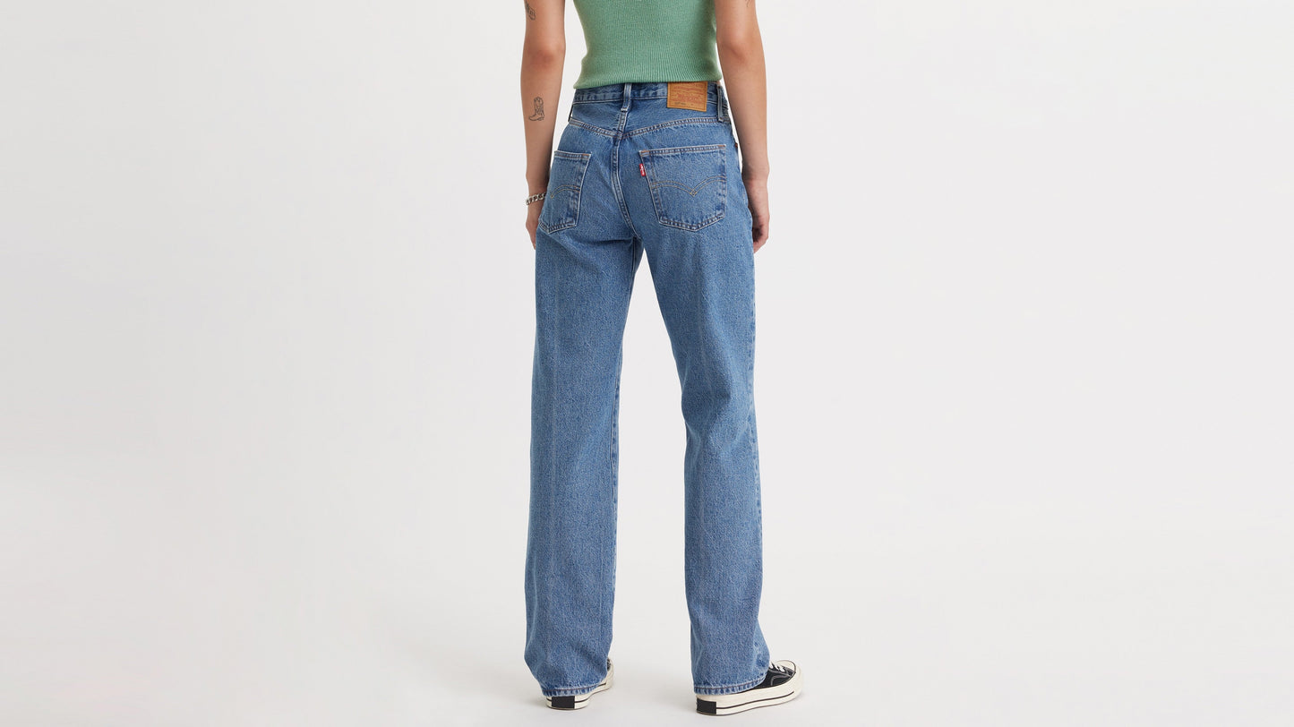 Model in Levi’s Women’s 501 90s Jeans, Angled Back View