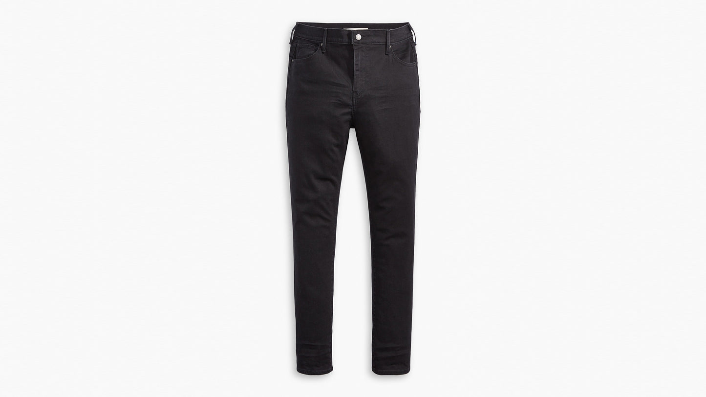 Flat lay black Levi's womens high rise skinny jeans