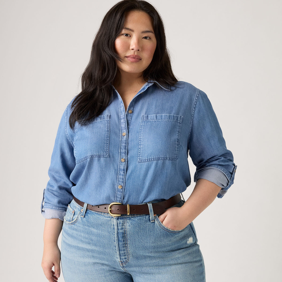 Levi's® Women's Aspen Utility Long-Sleeve Shirt (Plus Size) SCL