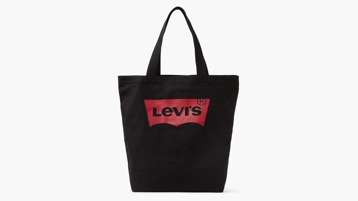 Black Levi’s tote with bold red logo on front