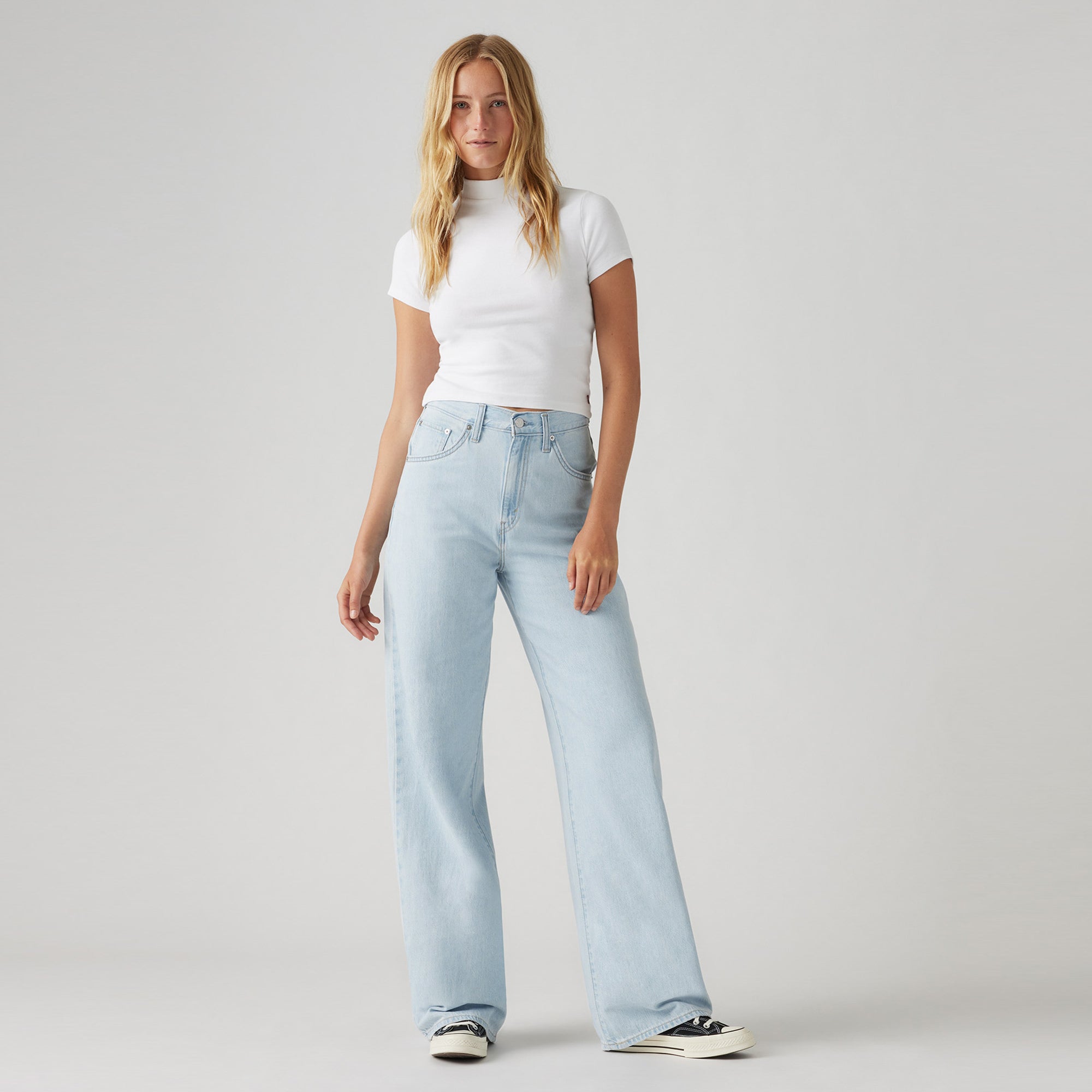 Women's Cinch Baggy Jeans – High Rise with Relaxed Shape