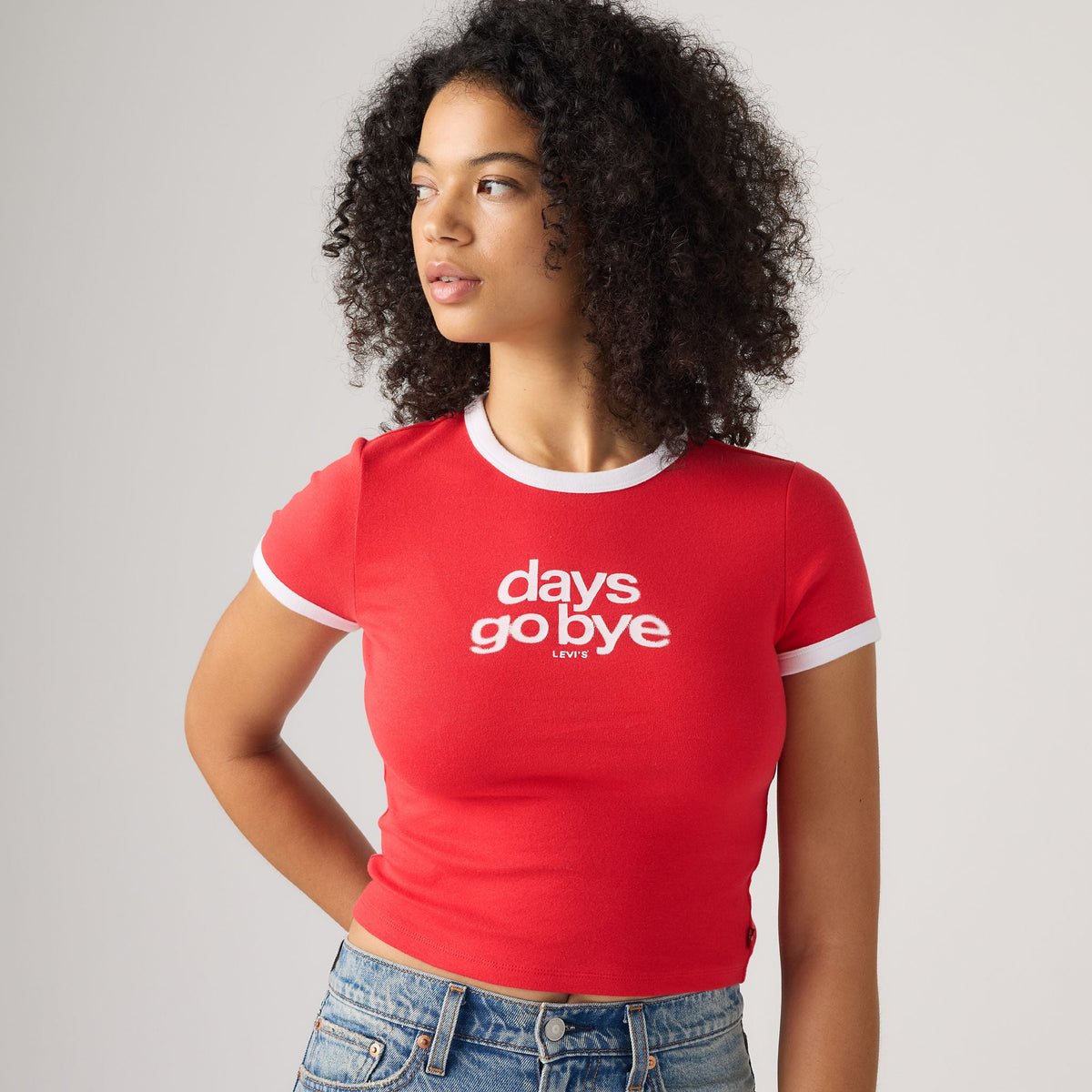 Levi's® Women's Graphic Essential Ringer Baby Tee SCL