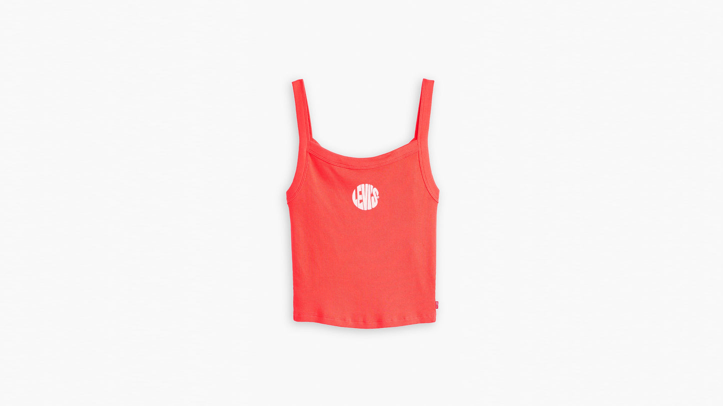 Red tank top with Levi's logo in the center
