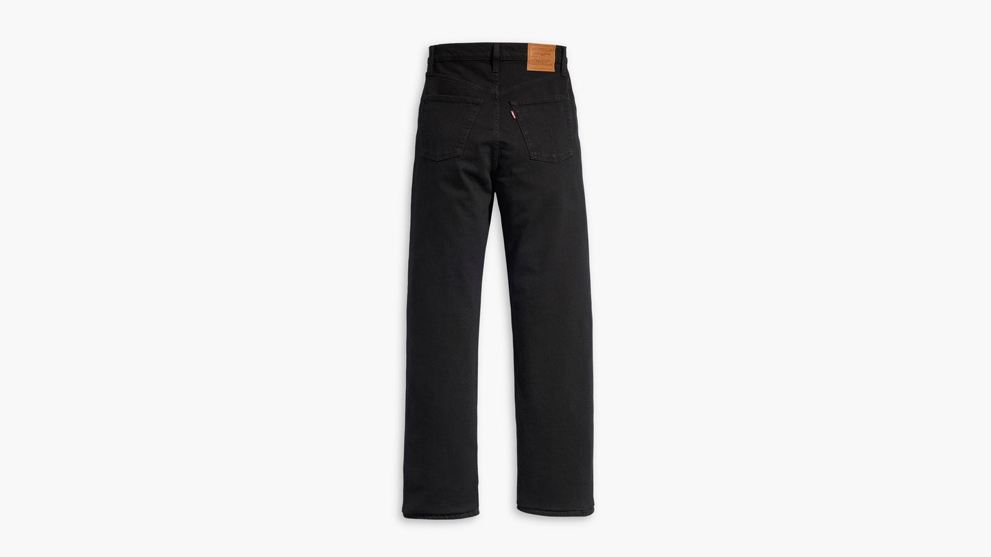Levi’s Women’s Ribcage Straight Ankle Jeans, Full Back View, Black