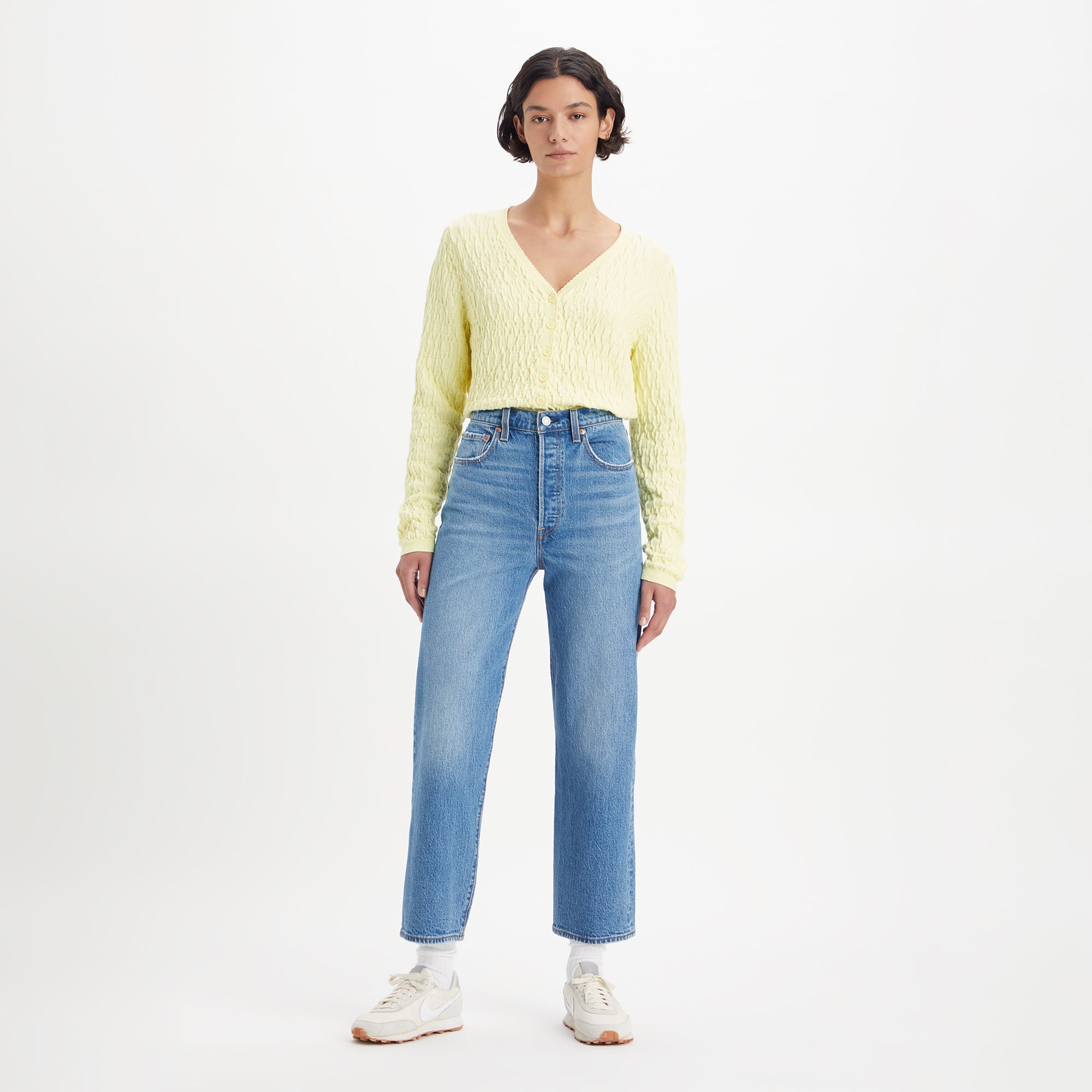 Women's Ribcage Straight Ankle Jean in Dance Around Wash