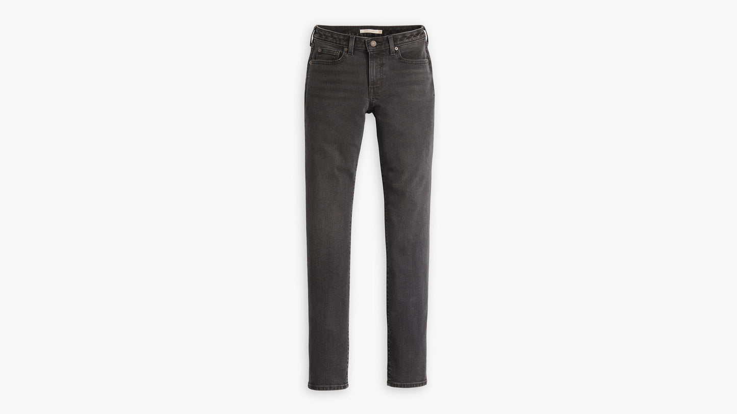 Flat-lay of Levi's Women's Superlow Skinny Jeans in black