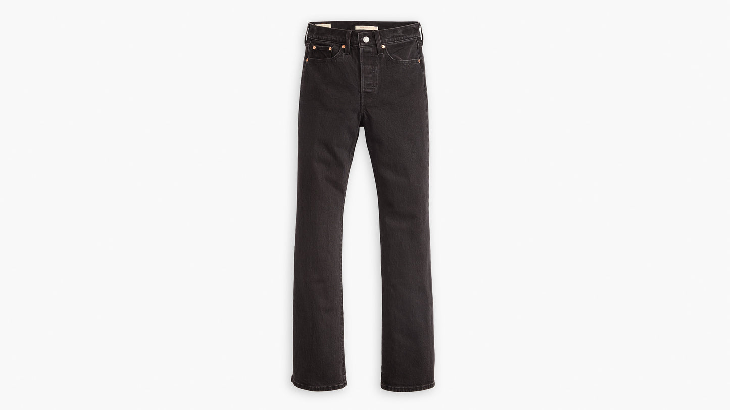 Flat-lay of Levi's Women's Wedgie Bootcut Jeans in black