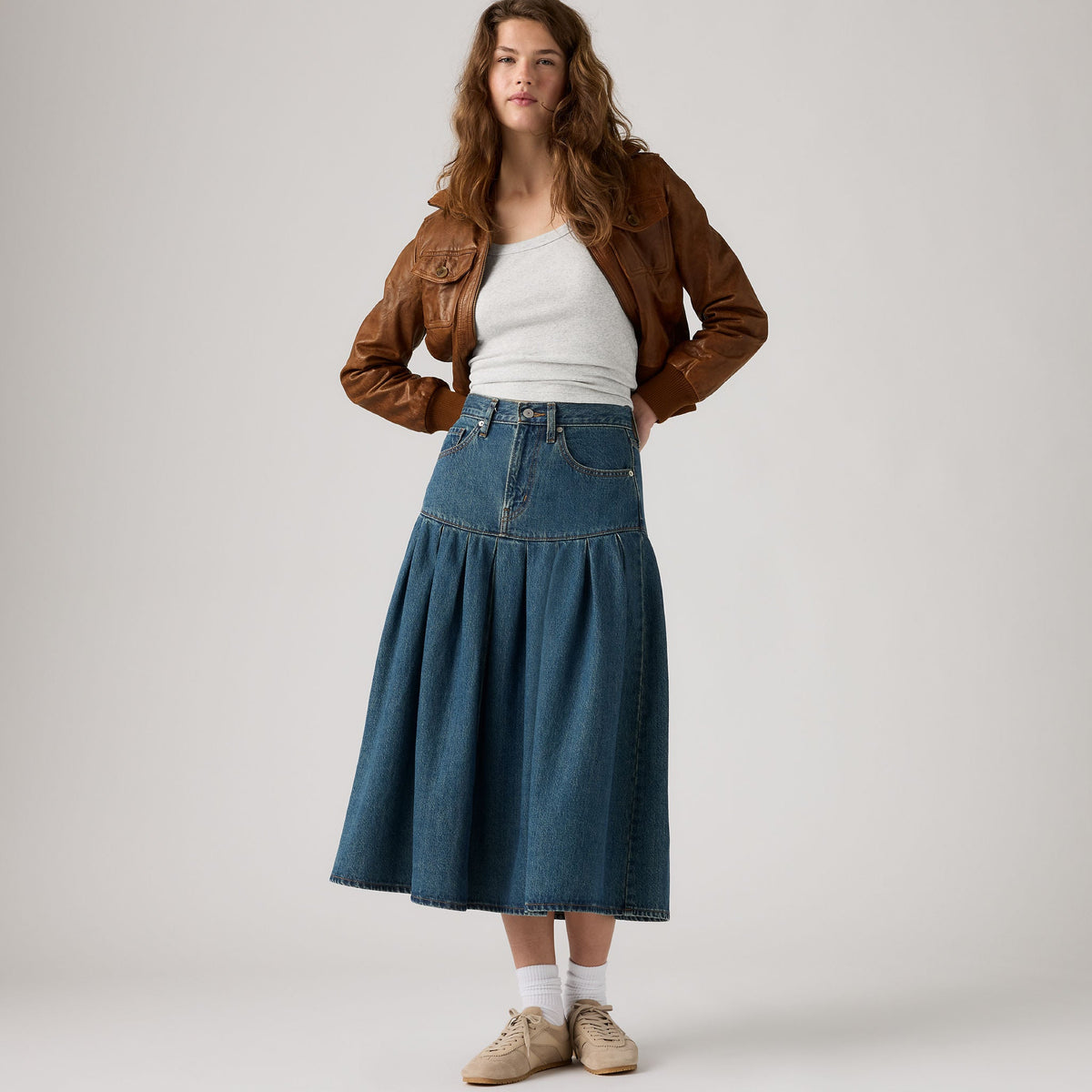 Levi's® Women's Yoked Pleated Skirt SCL