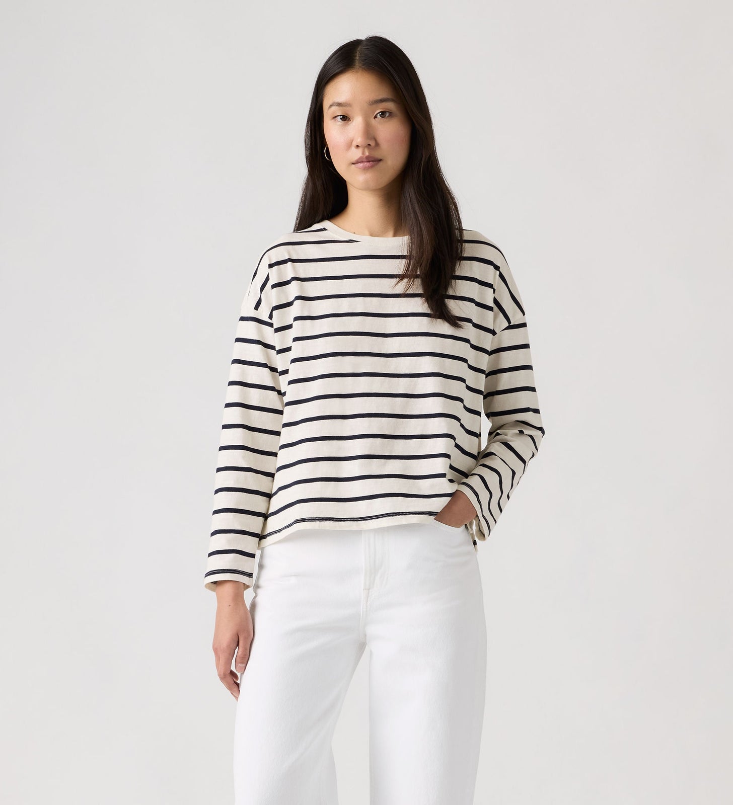 Main 1 - Levi's® Women's Julie Slub Long-Sleeve Tee - 005JU0002