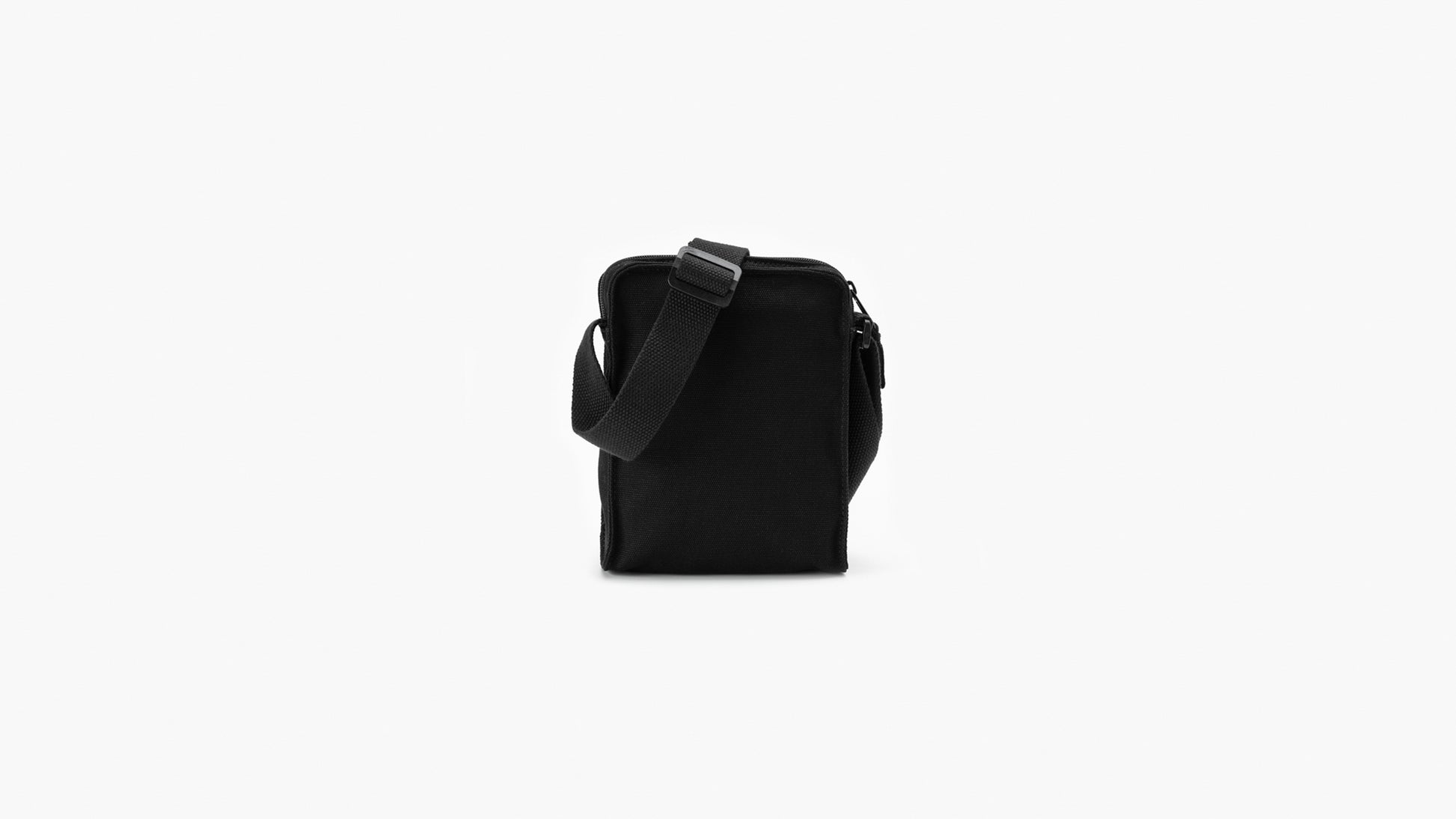 Black shoulder bag with adjustable strap