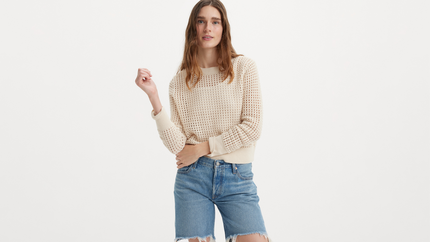 Levi's® Women's Superbloom Crochet Long-Sleeve Top