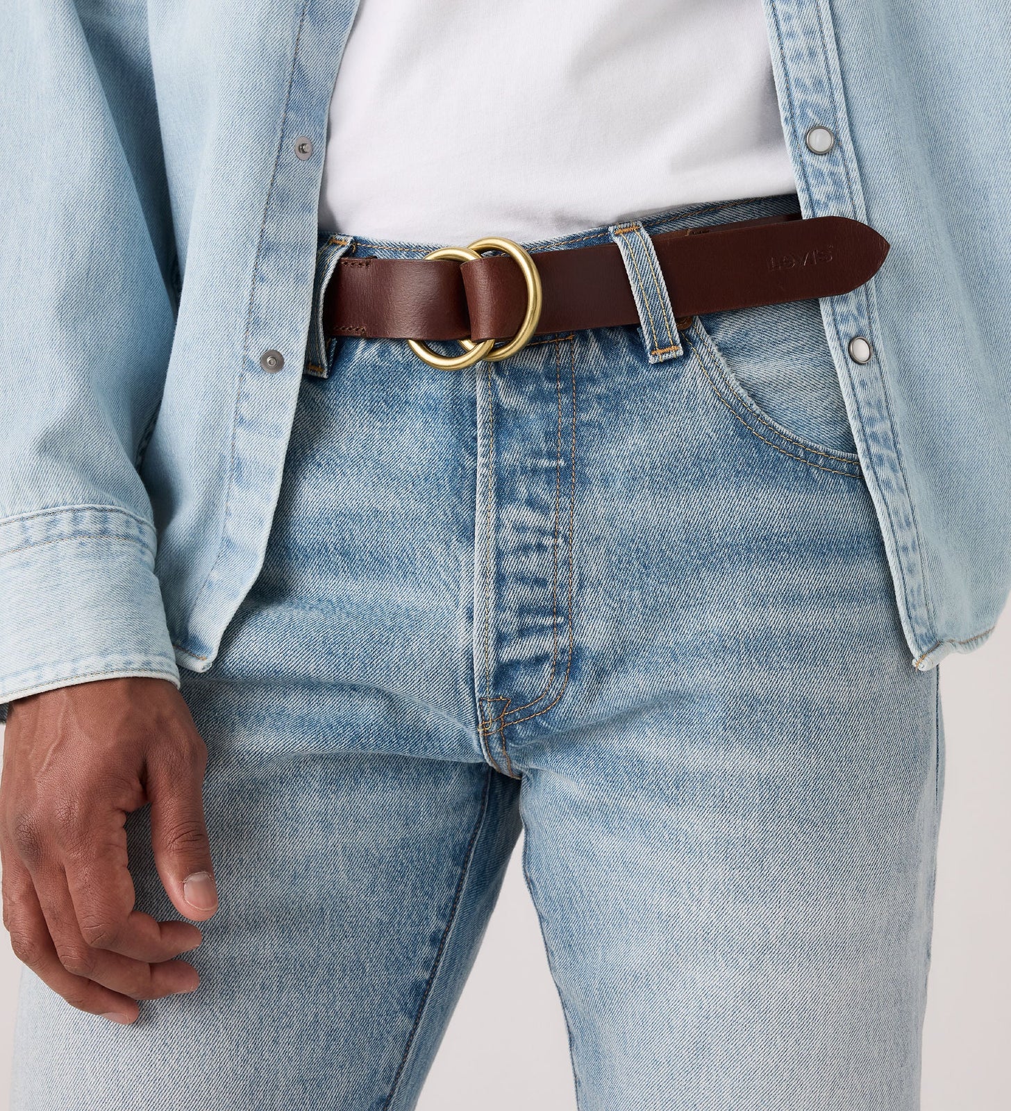 Main 1 - Levi's® Men's Camden Ring Belt - 005D50001
