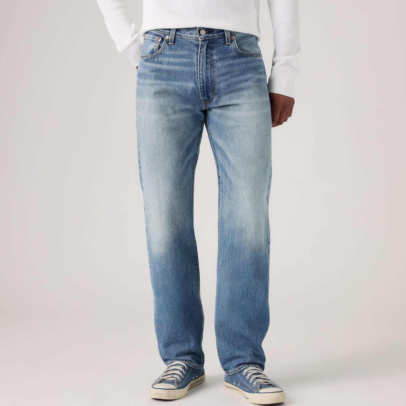 Main 5 - Levi's® Men's 555™ Relaxed Straight Jeans - 000LO0004