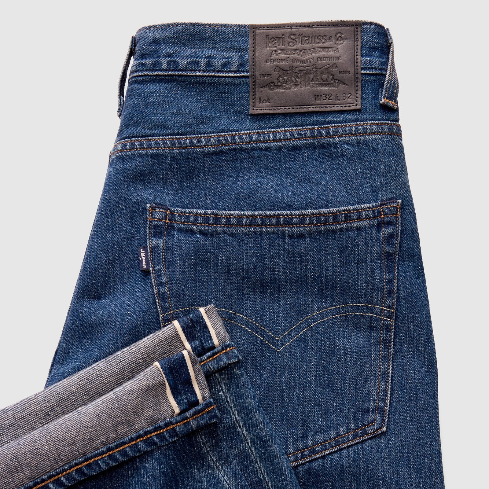 Main 3 - Levi's® Blue Tab™ Men's Marker Selvedge Loose Jeans - 001LN0007