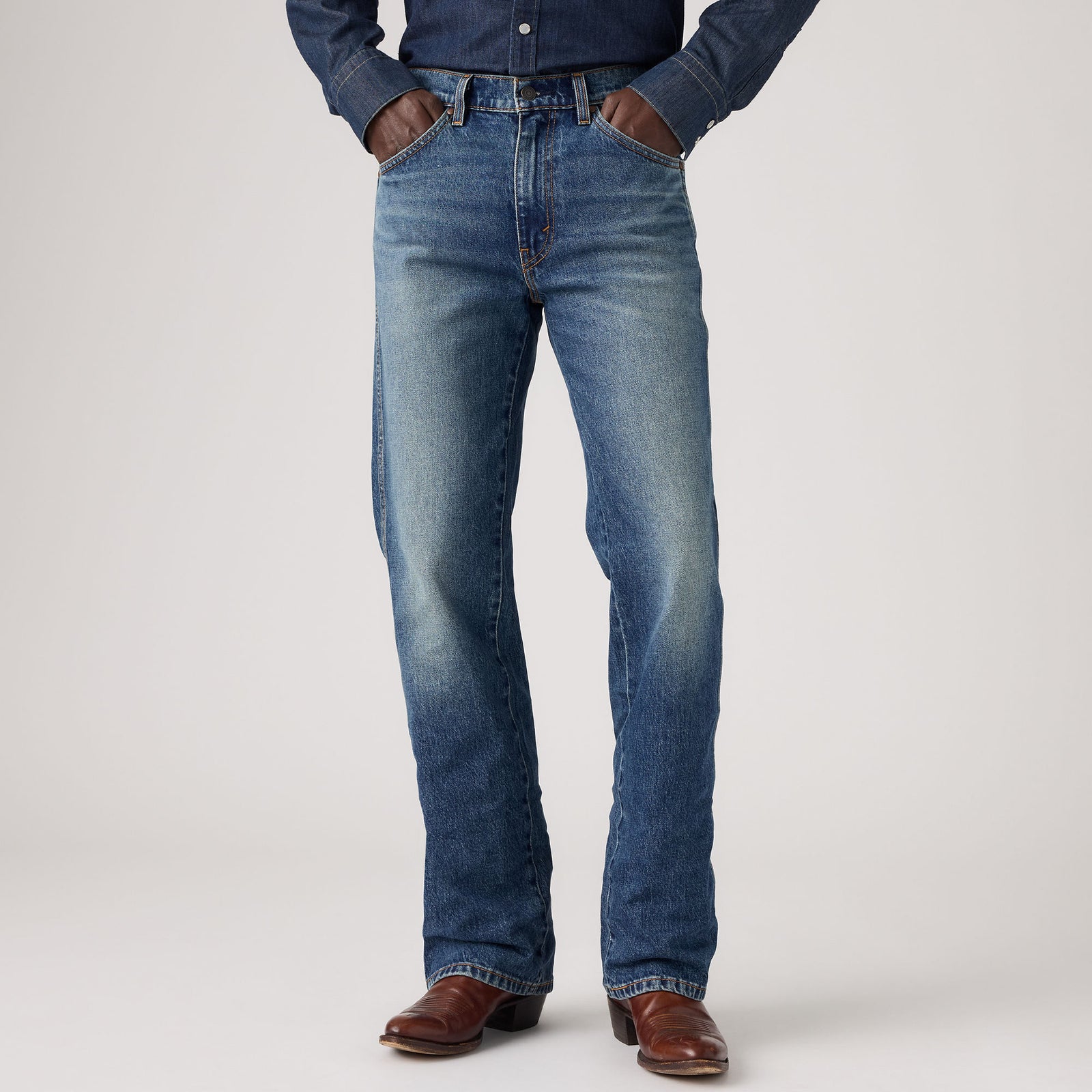 Main 5 - Levi's® Men's 507 Western Slim Bootcut Jeans - 0098C0006