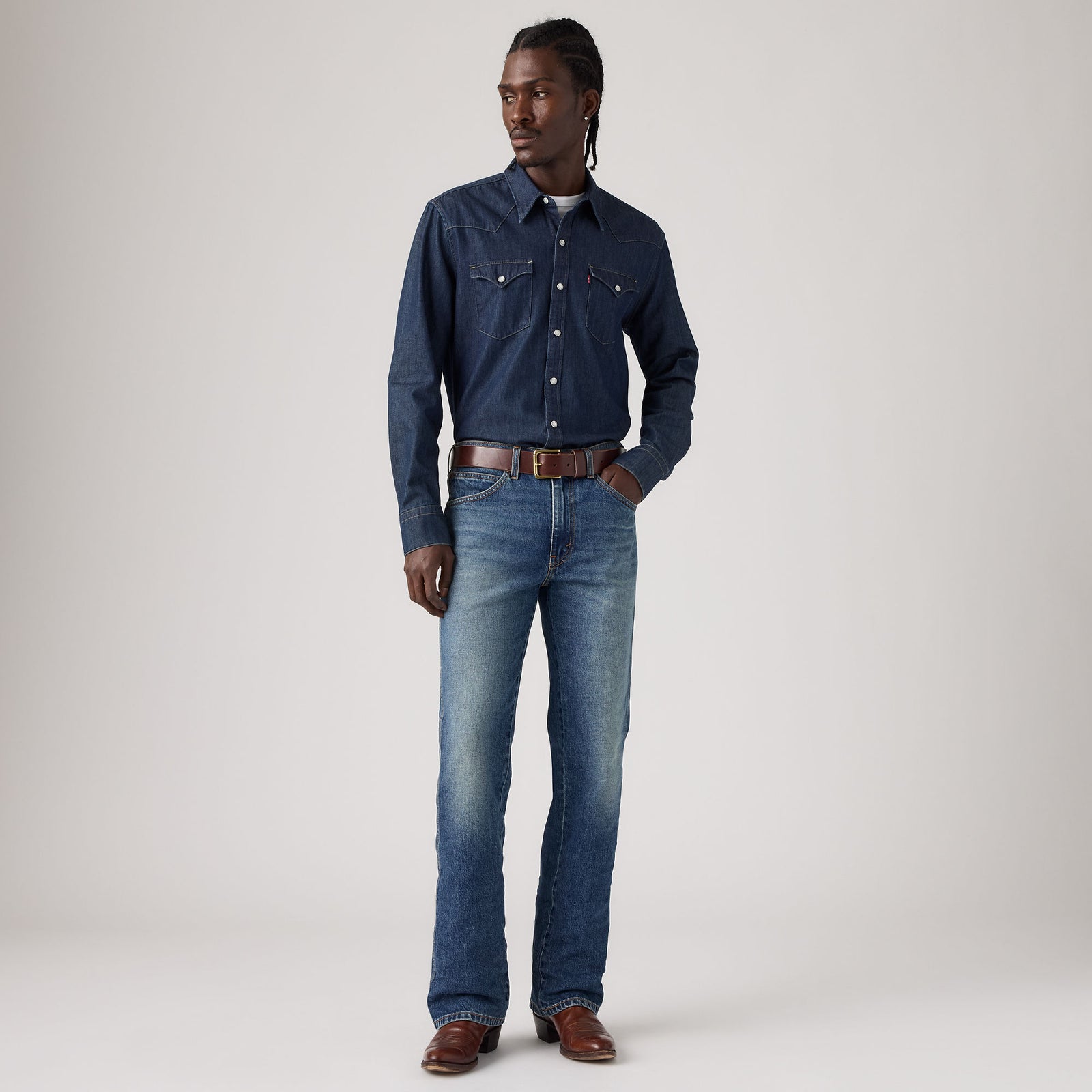Main 1 - Levi's® Men's 507 Western Slim Bootcut Jeans - 0098C0006