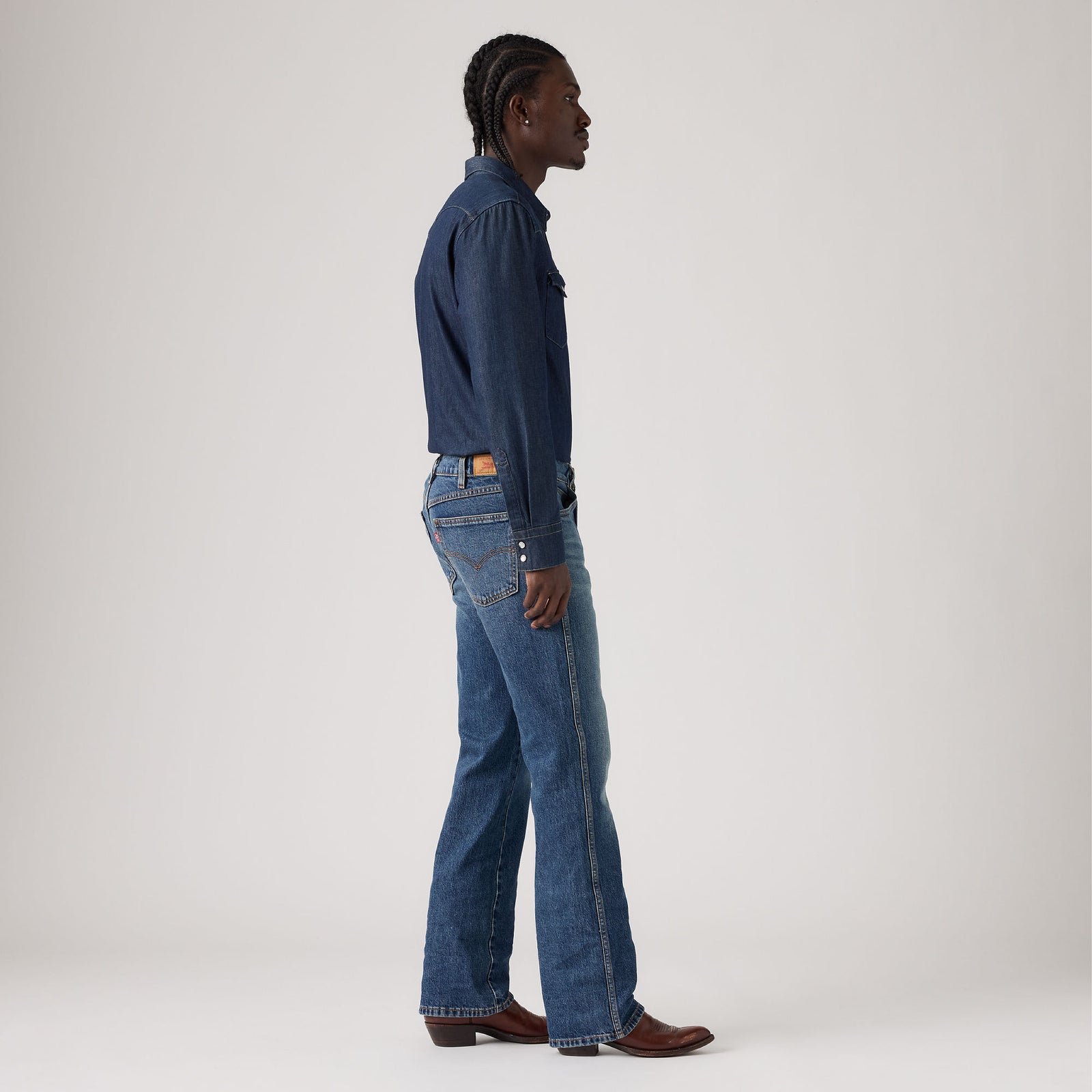 Main 3 - Levi's® Men's 507 Western Slim Bootcut Jeans - 0098C0006