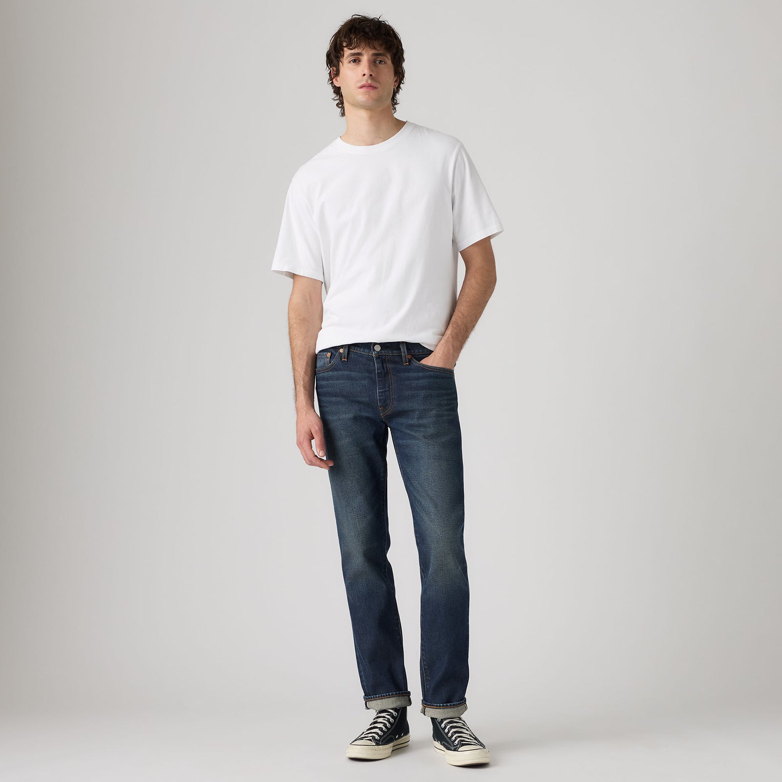 Main 2 - Levi's® Men's 511 Slim Selvedge Jeans - 045116527