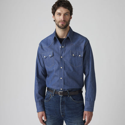 Thumbnail 2 - Levi's® Vintage Clothing Men's 1955 Shorthorn Sawtooth Shirt - 001L70002