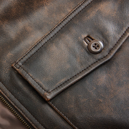 Thumbnail 8 - Levi's® Men's Clayton Leather Aviator Jacket - 003AU0000