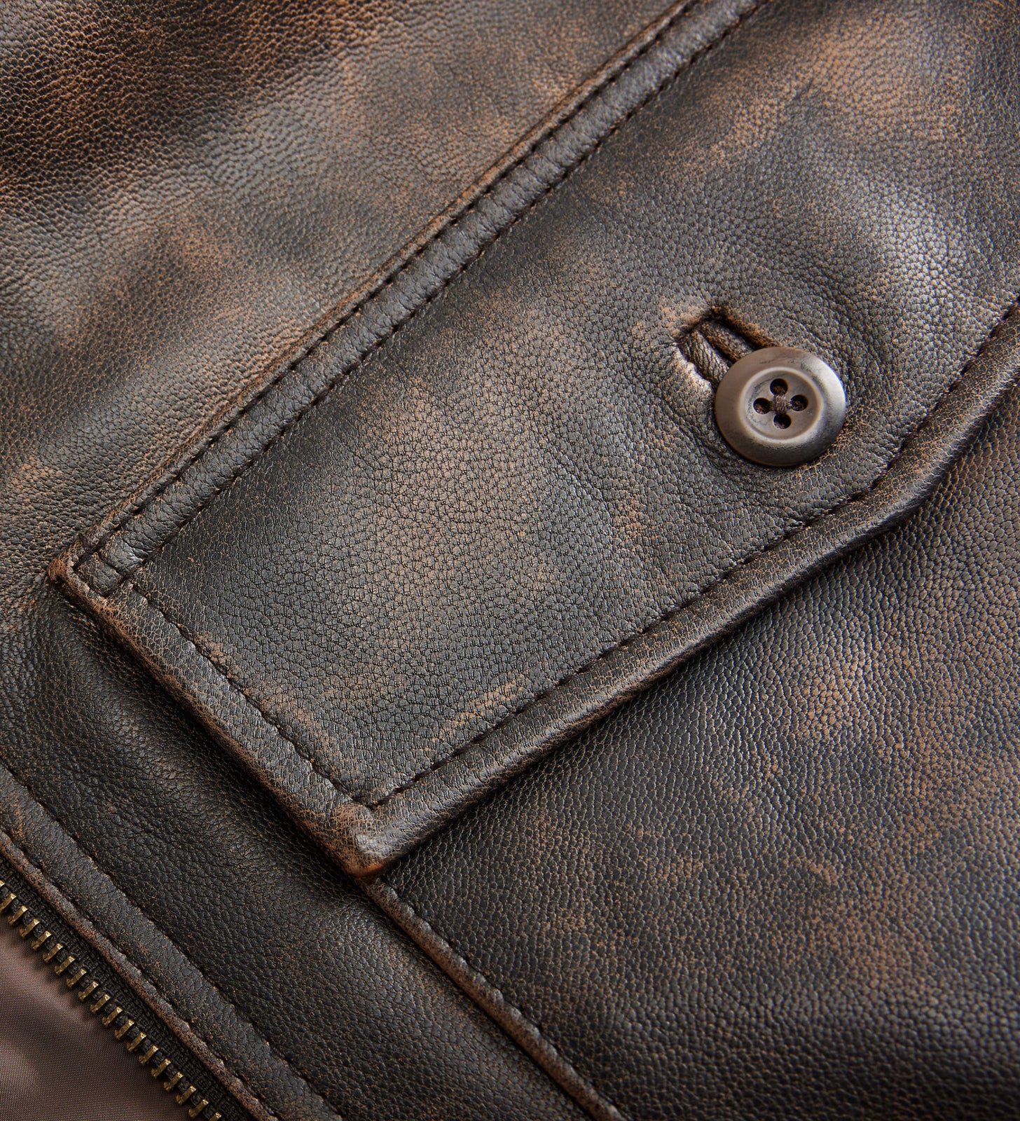 Main 8 - Levi's® Men's Clayton Leather Aviator Jacket - 003AU0000