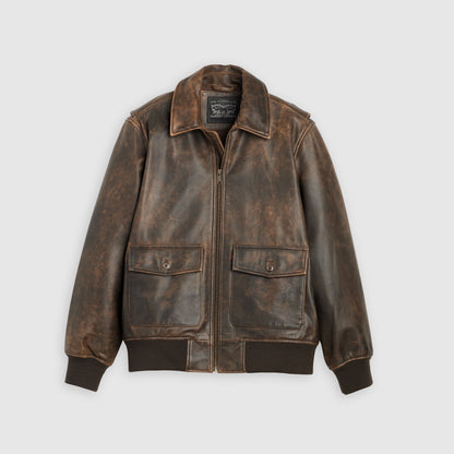 Thumbnail 6 - Levi's® Men's Clayton Leather Aviator Jacket - 003AU0000
