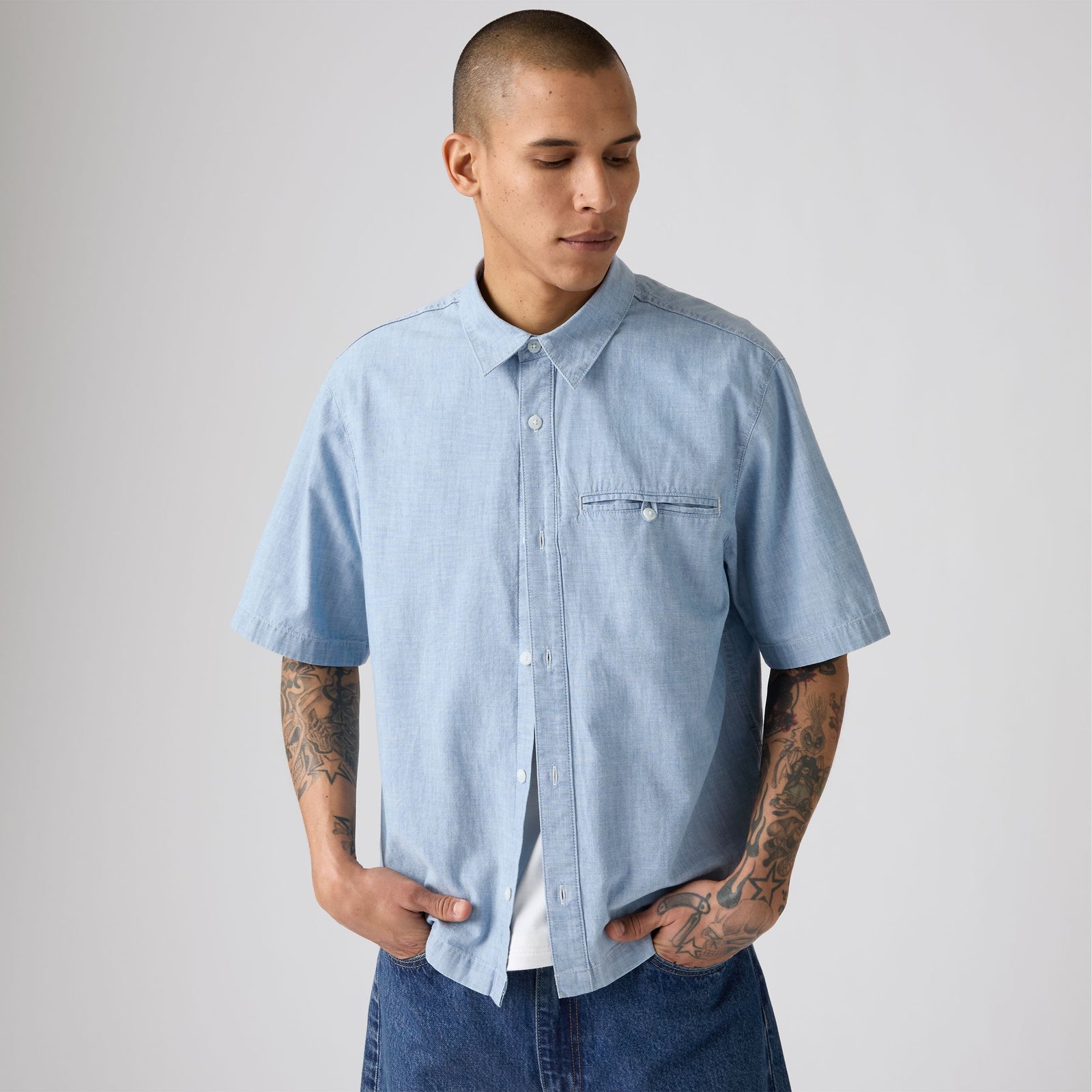 Main 2 - Levi's® Men's Short-Sleeve Zandt Cropped Shirt SCL - 