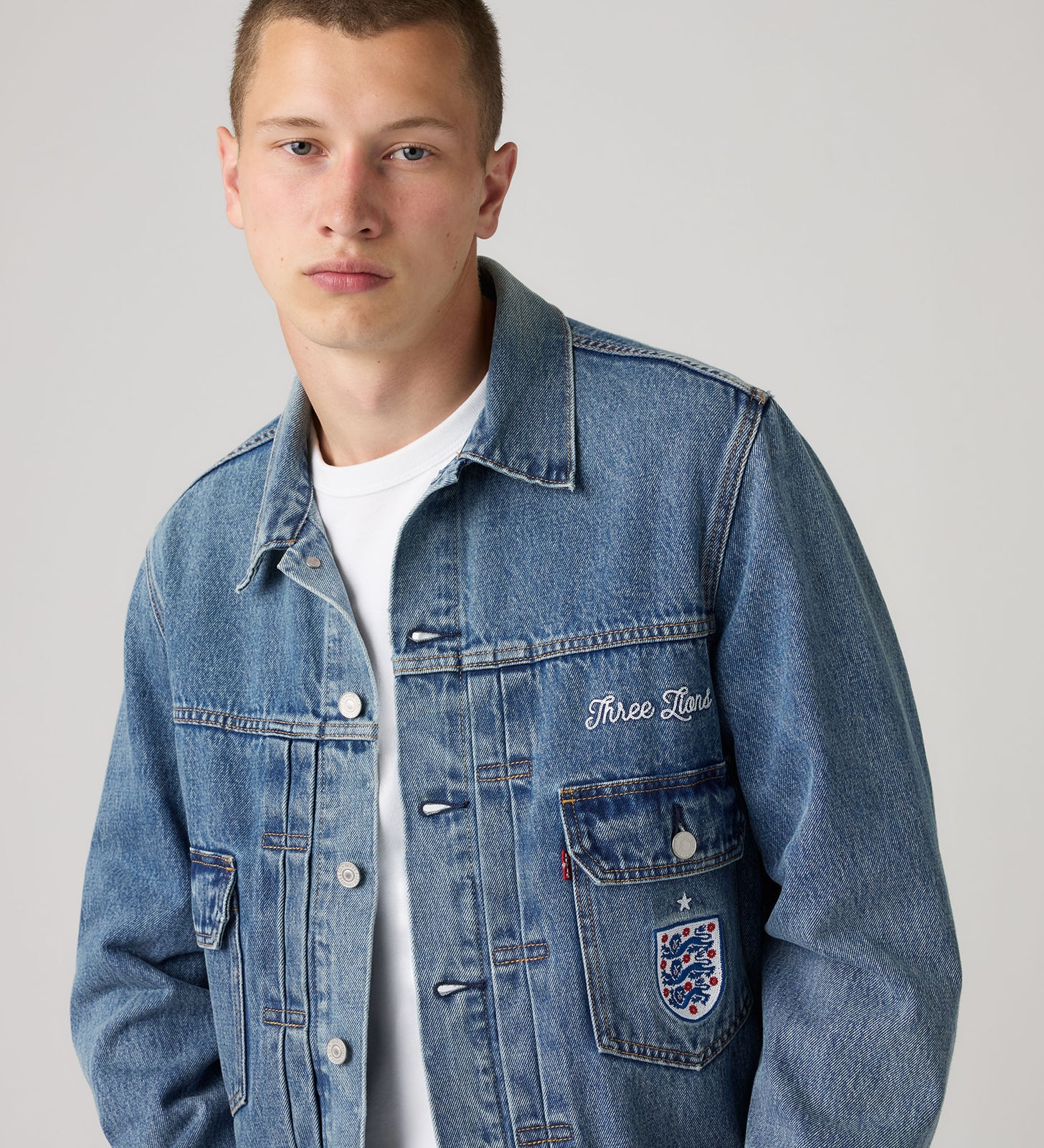 Main 7 - Levi's® England Football Type II Trucker Jacket - 006GH0006