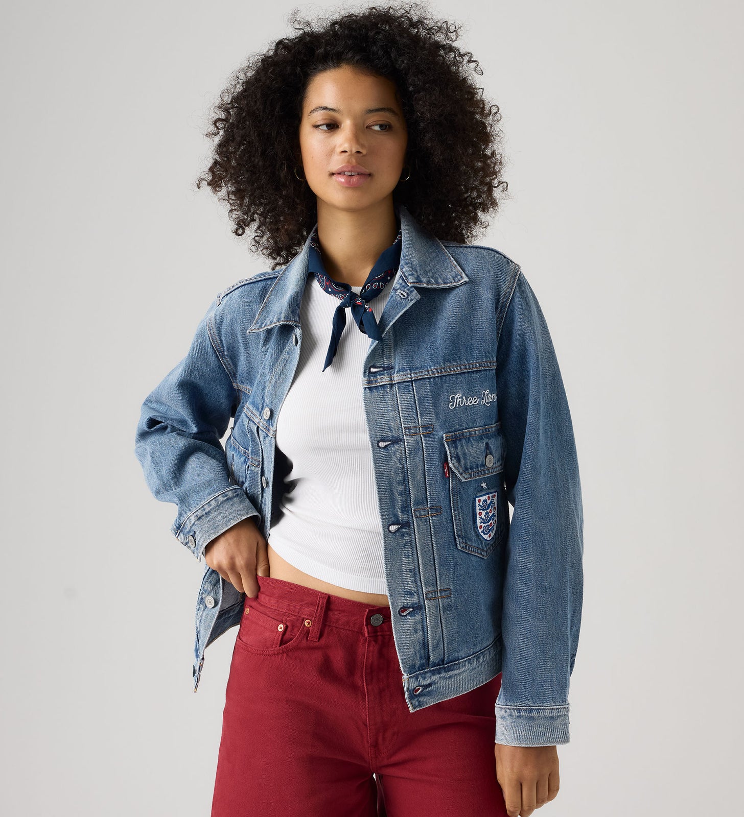 Main 3 - Levi's® England Football Type II Trucker Jacket - 006GH0006