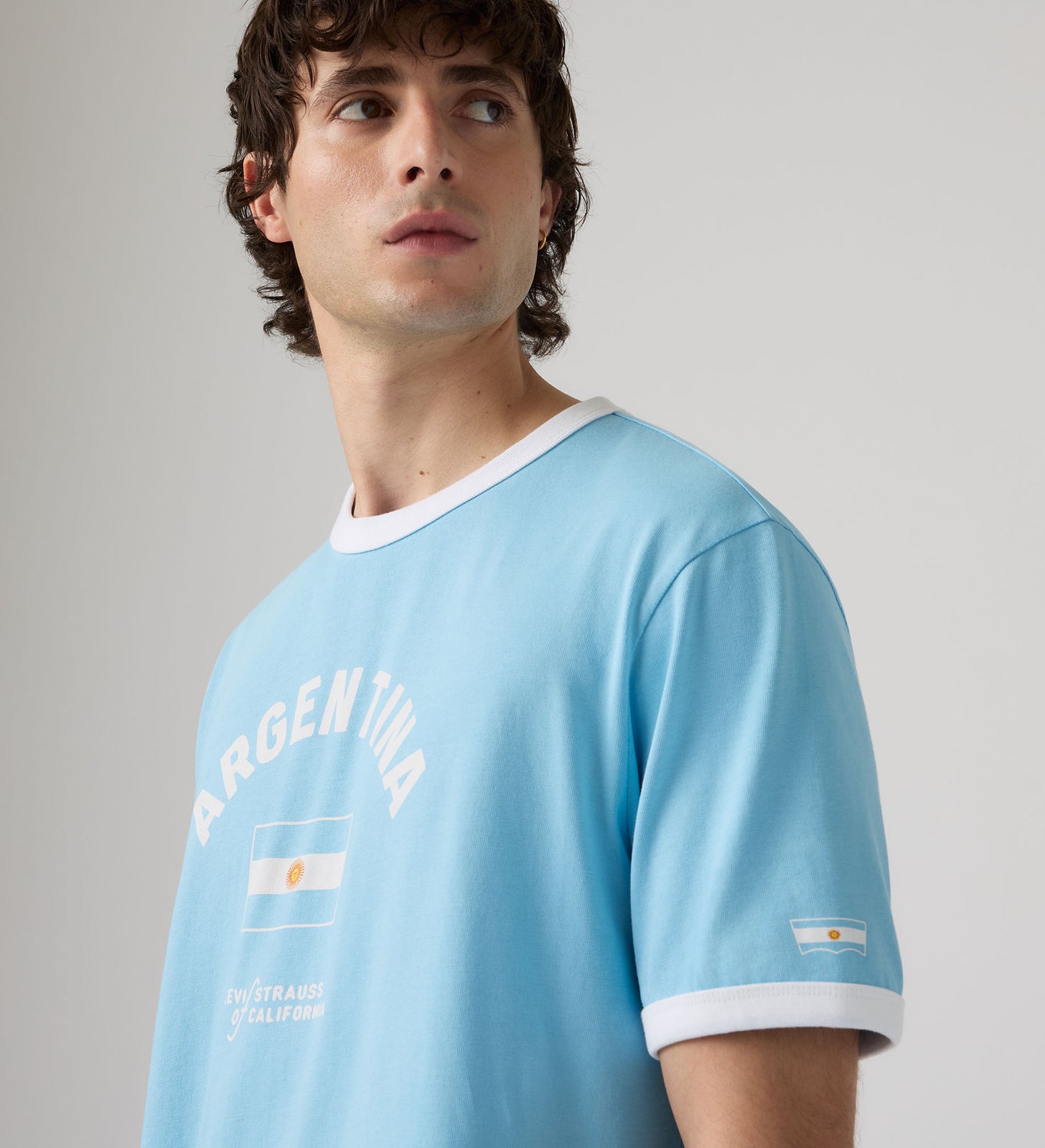 Main 4 - Levi's® Argentina Men's Ringer Tee - 006GW0007