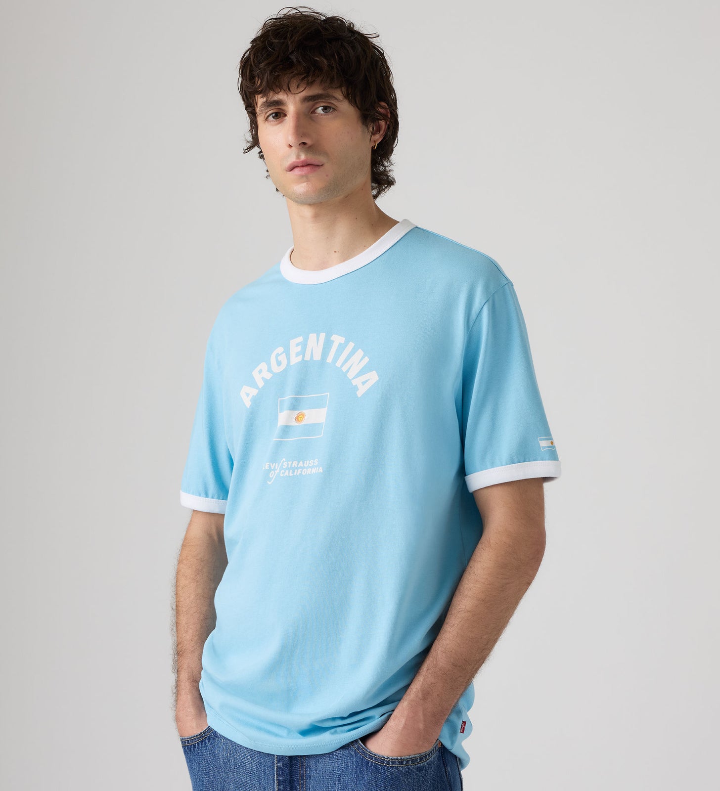 Main 1 - Levi's® Argentina Men's Ringer Tee - 006GW0007