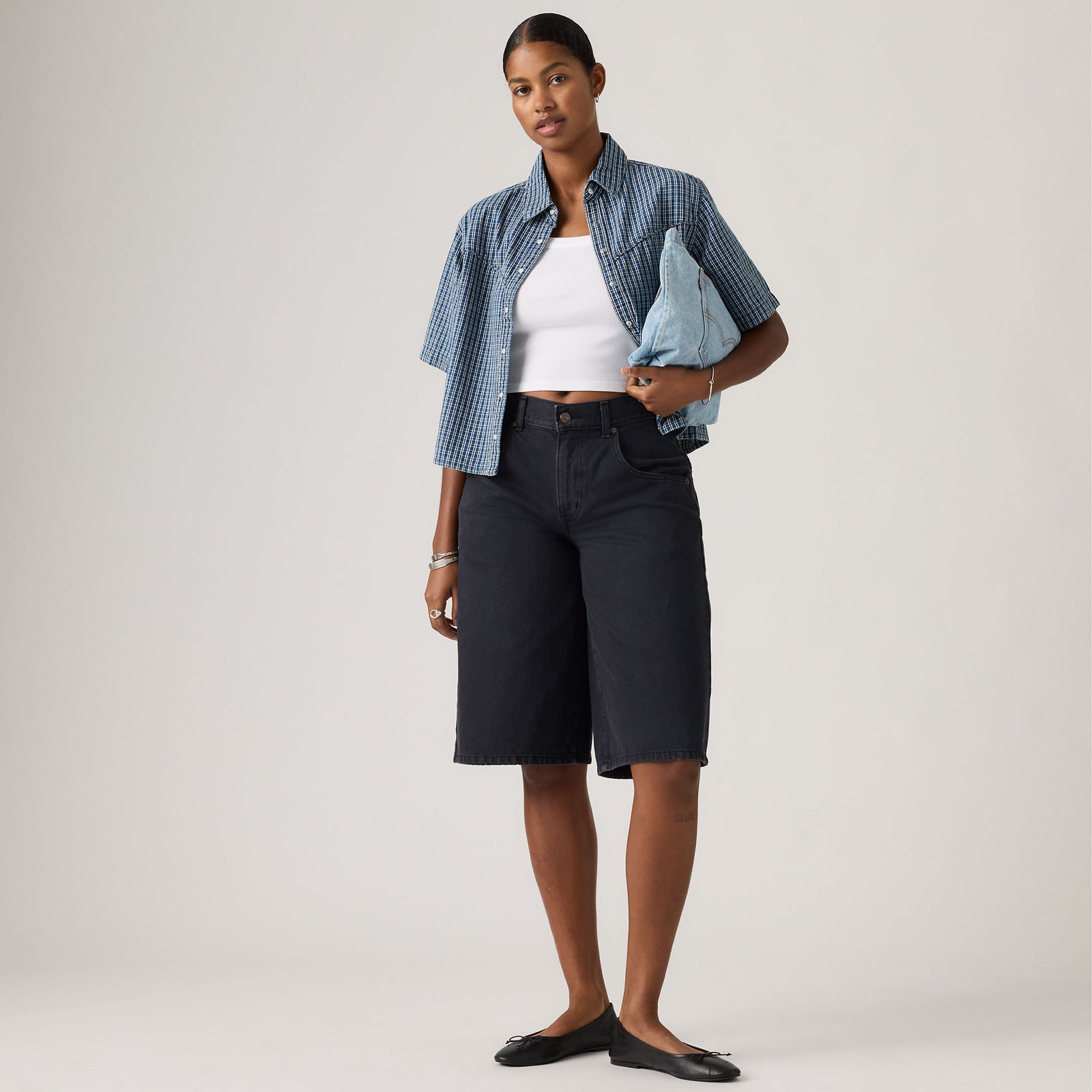 Main 4 - Levi's® Women's Super Baggy Jorts - 005DT0004