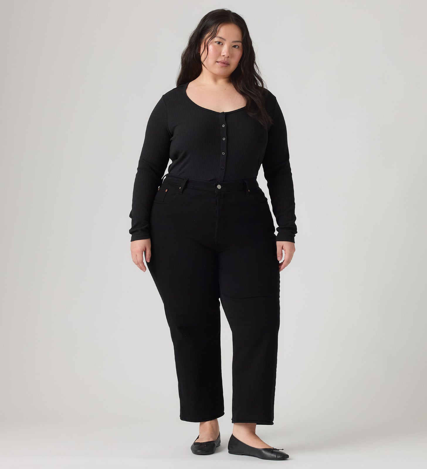 Main 6 - Levi's® Women's Austen Button-Up Long-Sleeve Top (Plus Size) - 009AZ0000