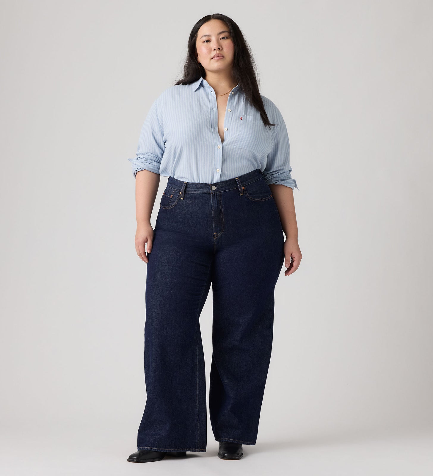 Main 1 - Levi's® Women's Ribcage Wide-Leg Jeans (Plus Size) - A62280002