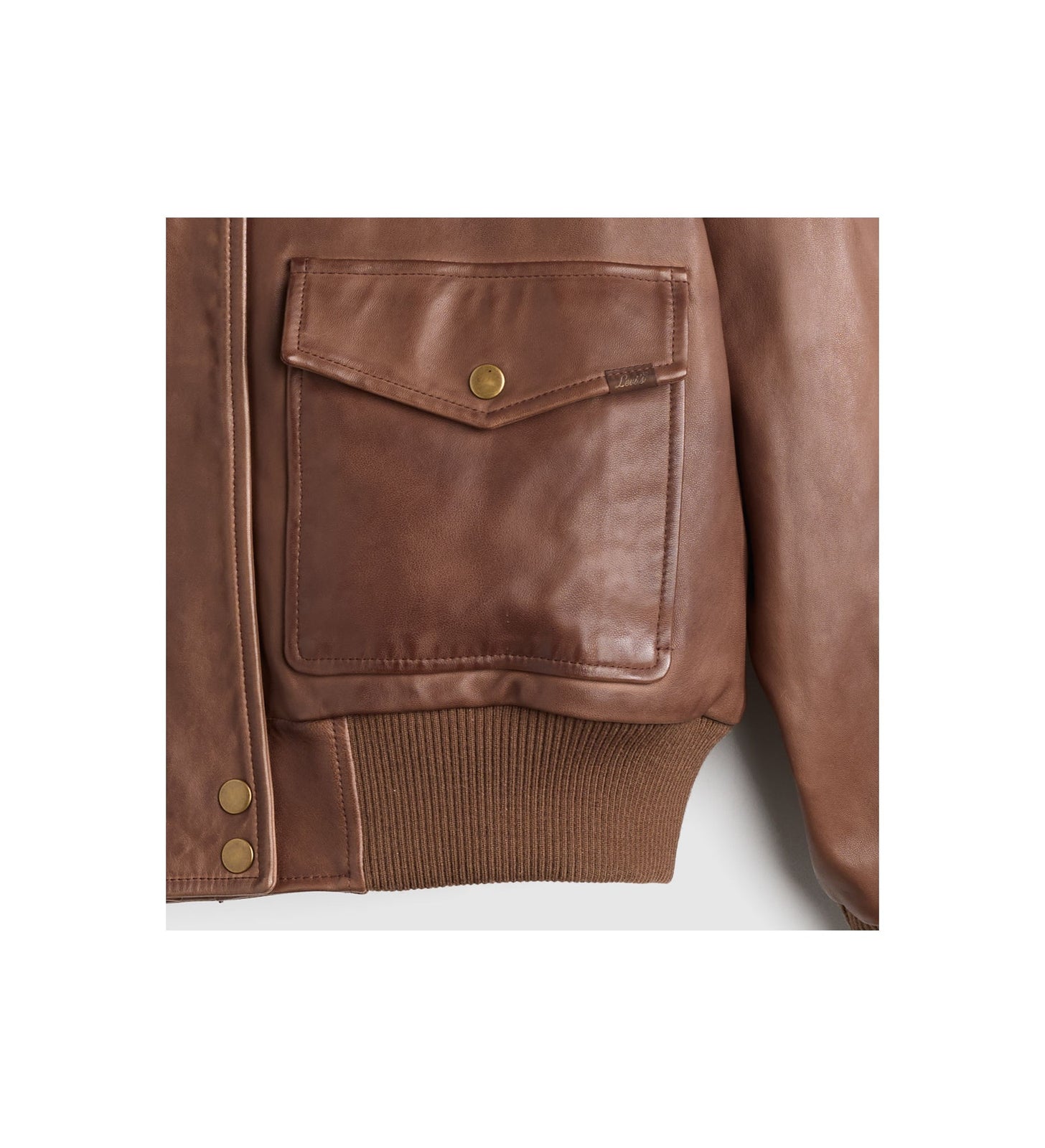 Main 7 - Levi's® Women's Genuine Leather Kennedy Dad Jacket - 003G60003