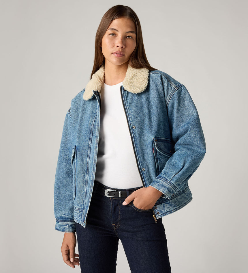 Main 2 - Levi's® Women's Sherpa Bomber Jacket - 003JF0001
