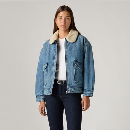 Thumbnail 3 - Levi's® Women's Sherpa Bomber Jacket - 003JF0001