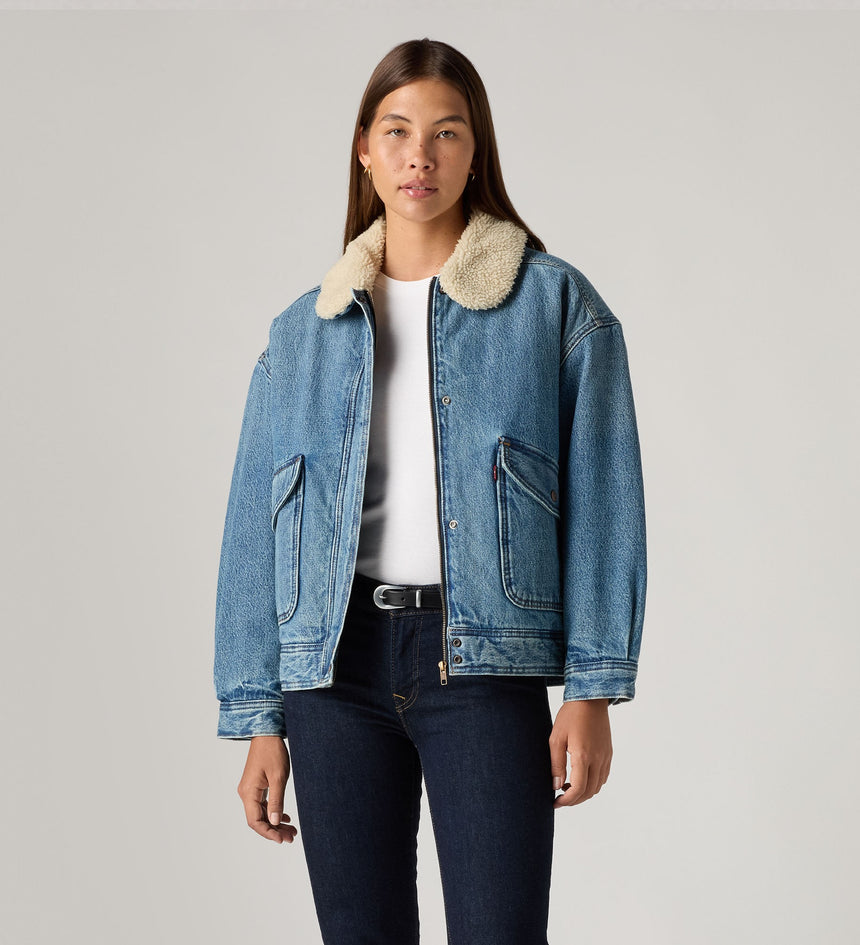 Main 3 - Levi's® Women's Sherpa Bomber Jacket - 003JF0001