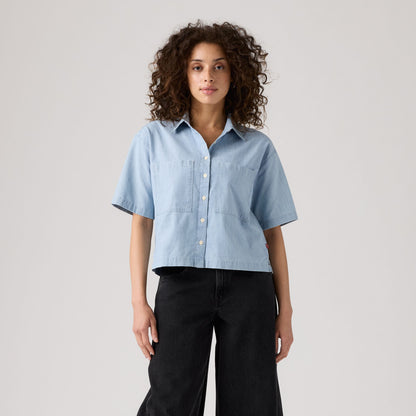 Thumbnail 4 - Levi's® Women's Harlie Short-Sleeve Cropped Shirt - 003QI0000