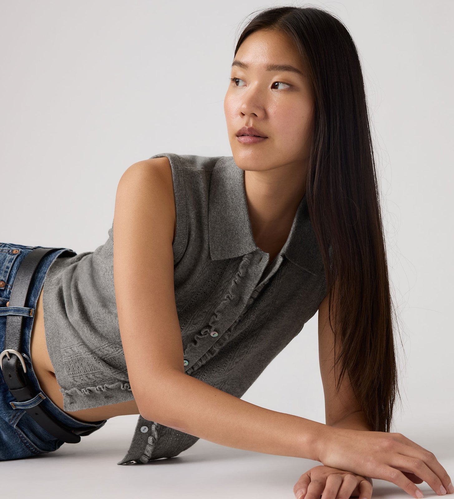Main 4 - Levi's® Women's Supersoft Mini Ruffle Vest Top - 005A70000