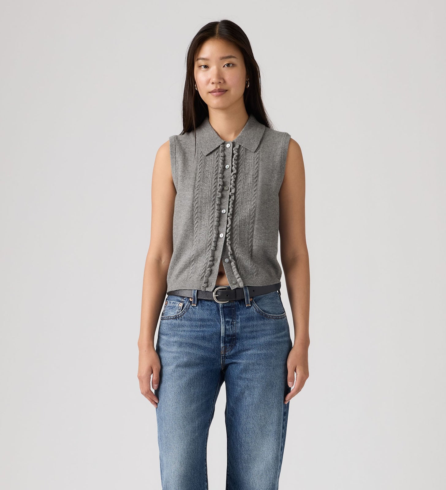 Main 1 - Levi's® Women's Supersoft Mini Ruffle Vest Top - 005A70000