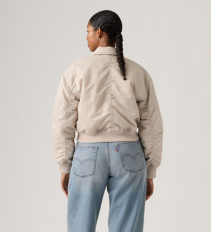 Main 4 - Levi's® Women's Bowie Cropped Bomber Jacket - 005AQ0002