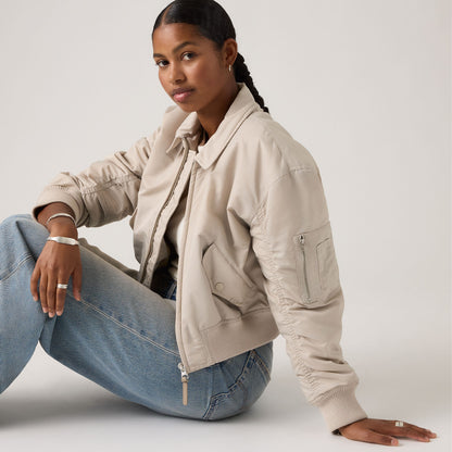 Thumbnail 1 - Levi's® Women's Bowie Cropped Bomber Jacket - 005AQ0002