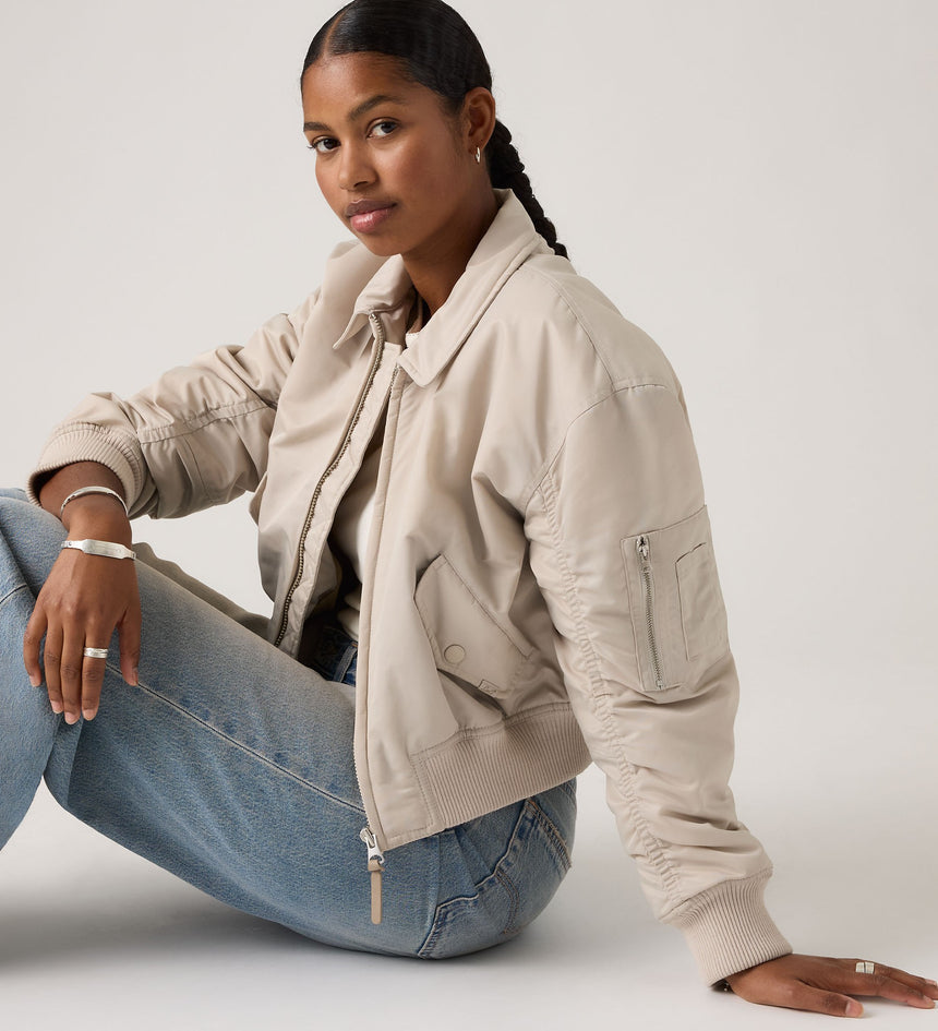 Main 1 - Levi's® Women's Bowie Cropped Bomber Jacket - 005AQ0002