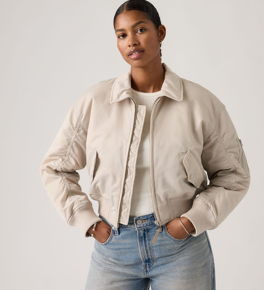 Main 3 - Levi's® Women's Bowie Cropped Bomber Jacket - 005AQ0002
